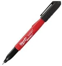 Milwaukee Electric - Paquete de 12 marcadores de punta ultra fina INKZALL negros